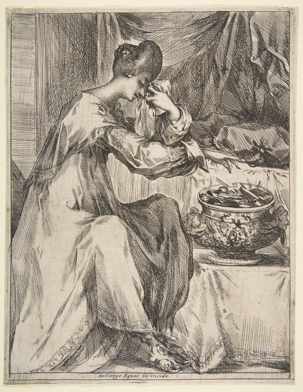 Selvmordet i Portia, 1612-16. av Jacques Bellange
