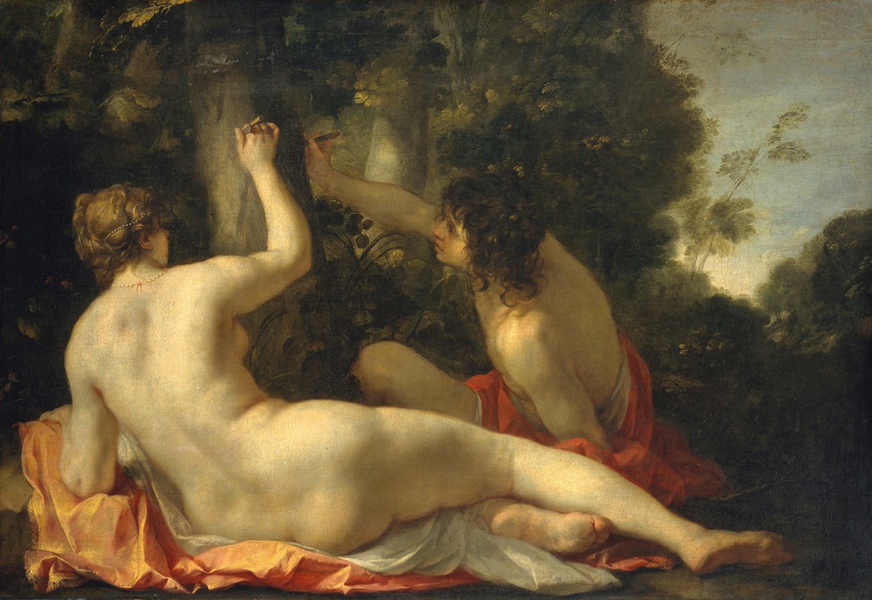 Angelica og Medoro, muligens tidlig på 1630-tallet. av Jacques Blanchard