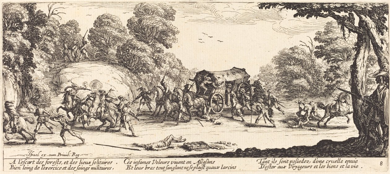 Angrep på en trener av Jacques Callot
