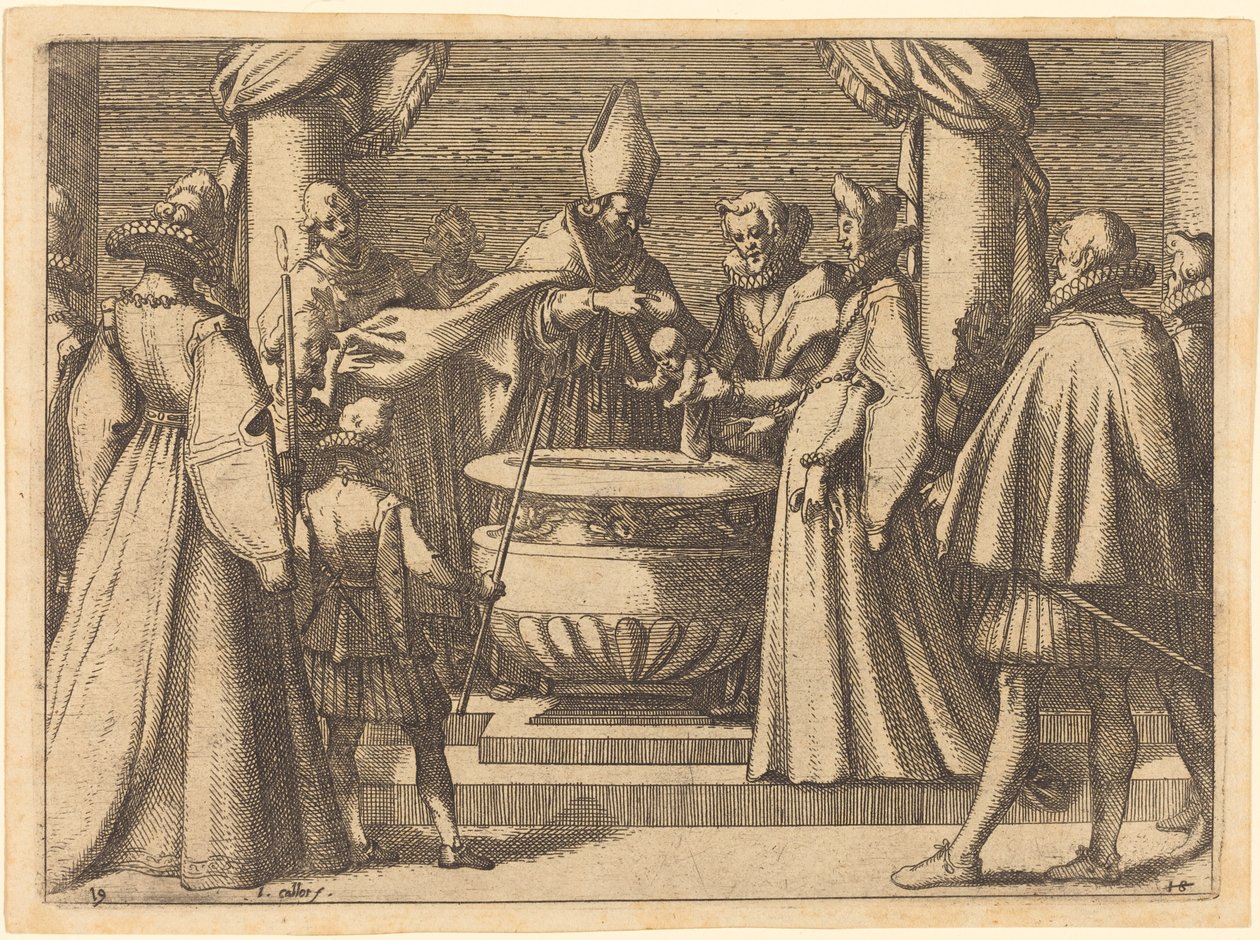 Dåp av prinsen av Spania av Jacques Callot