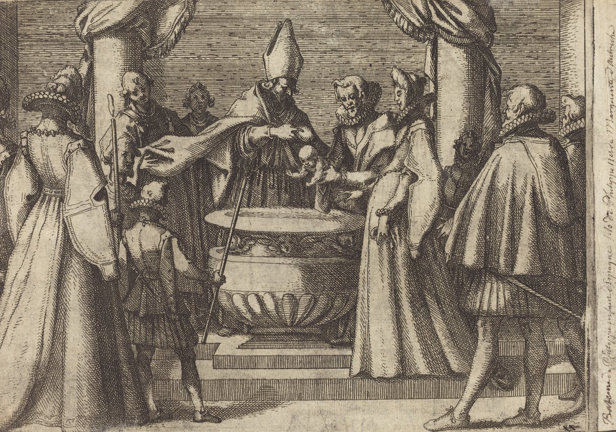 Dåp av prinsen av Spania [verso] av Jacques Callot