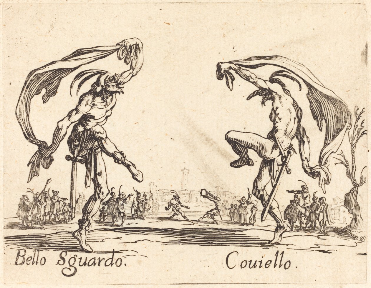 Bello Sguardo og Coviello av Jacques Callot