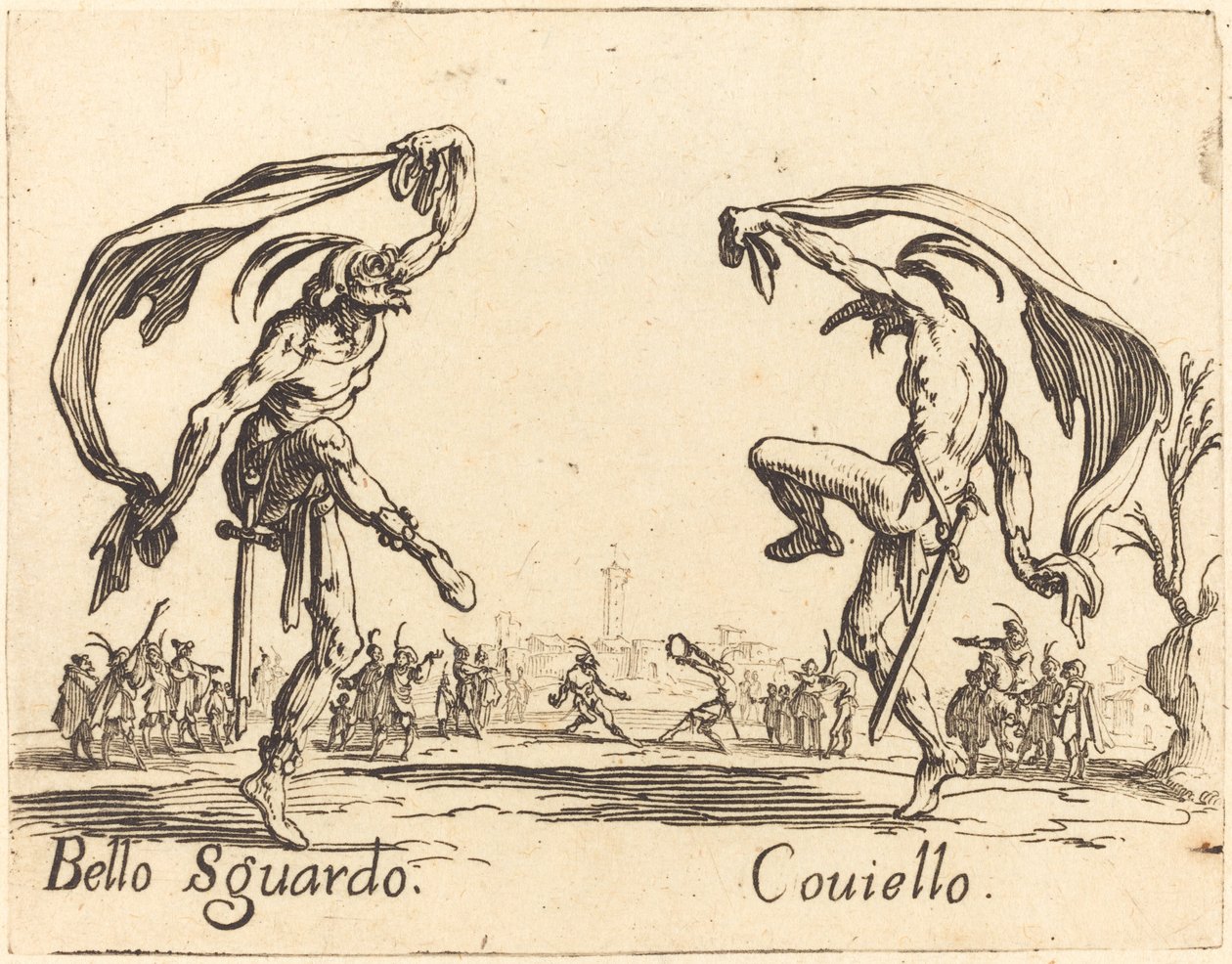 Bello Sguardo og Coviello av Jacques Callot