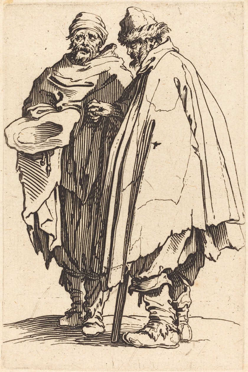 Blind tigger og ledsager av Jacques Callot