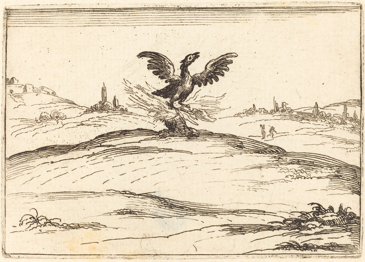Brennende Phoenix av Jacques Callot