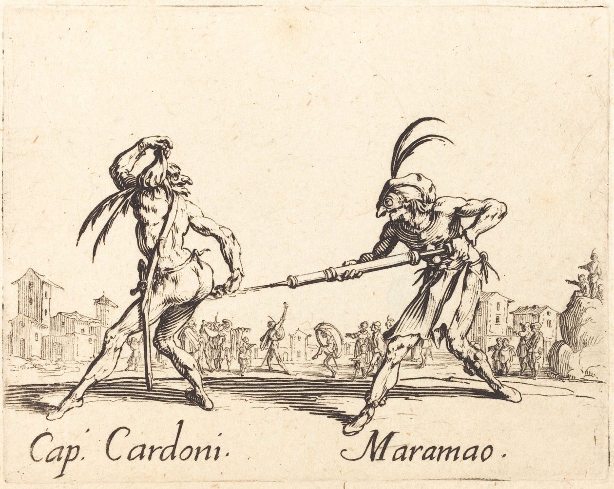 kap. Cardoni og Maramao av Jacques Callot