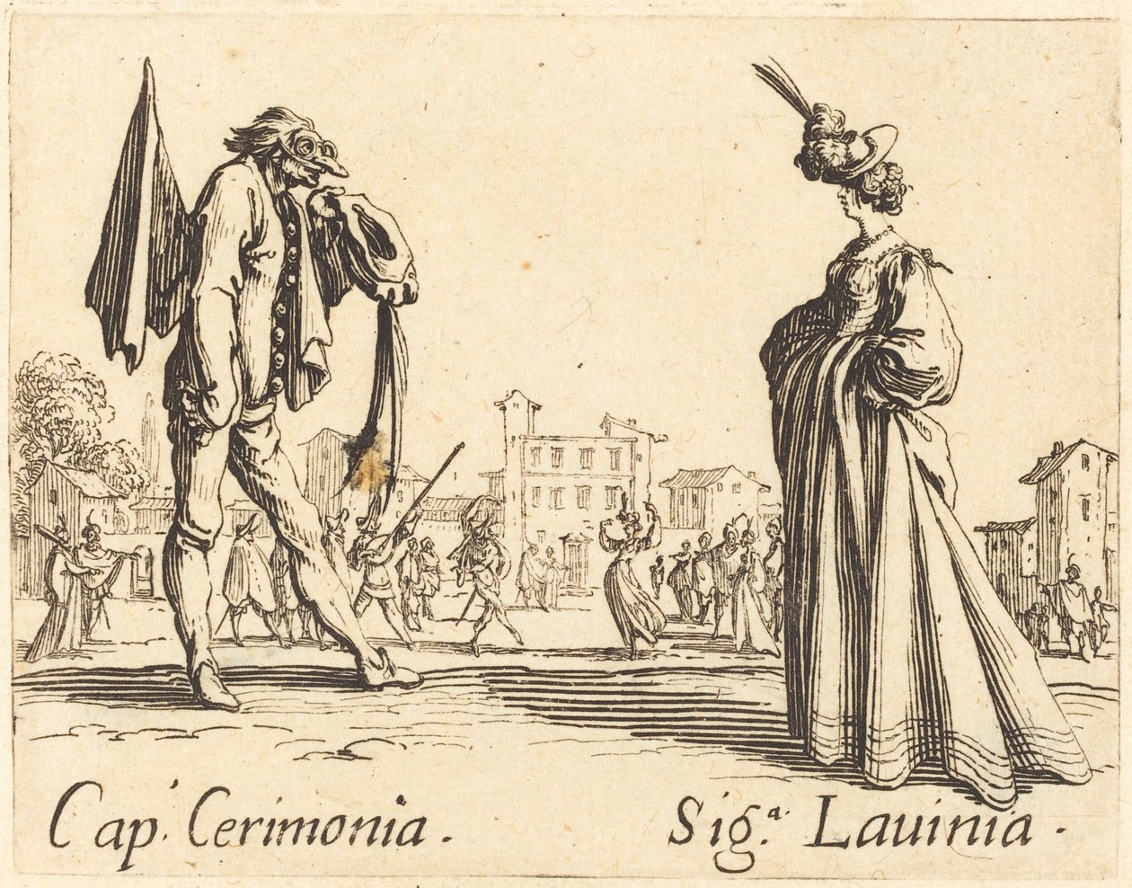 Lokk. Cerimonia og Siga. Lavinia, ca. 1622. av Jacques Callot
