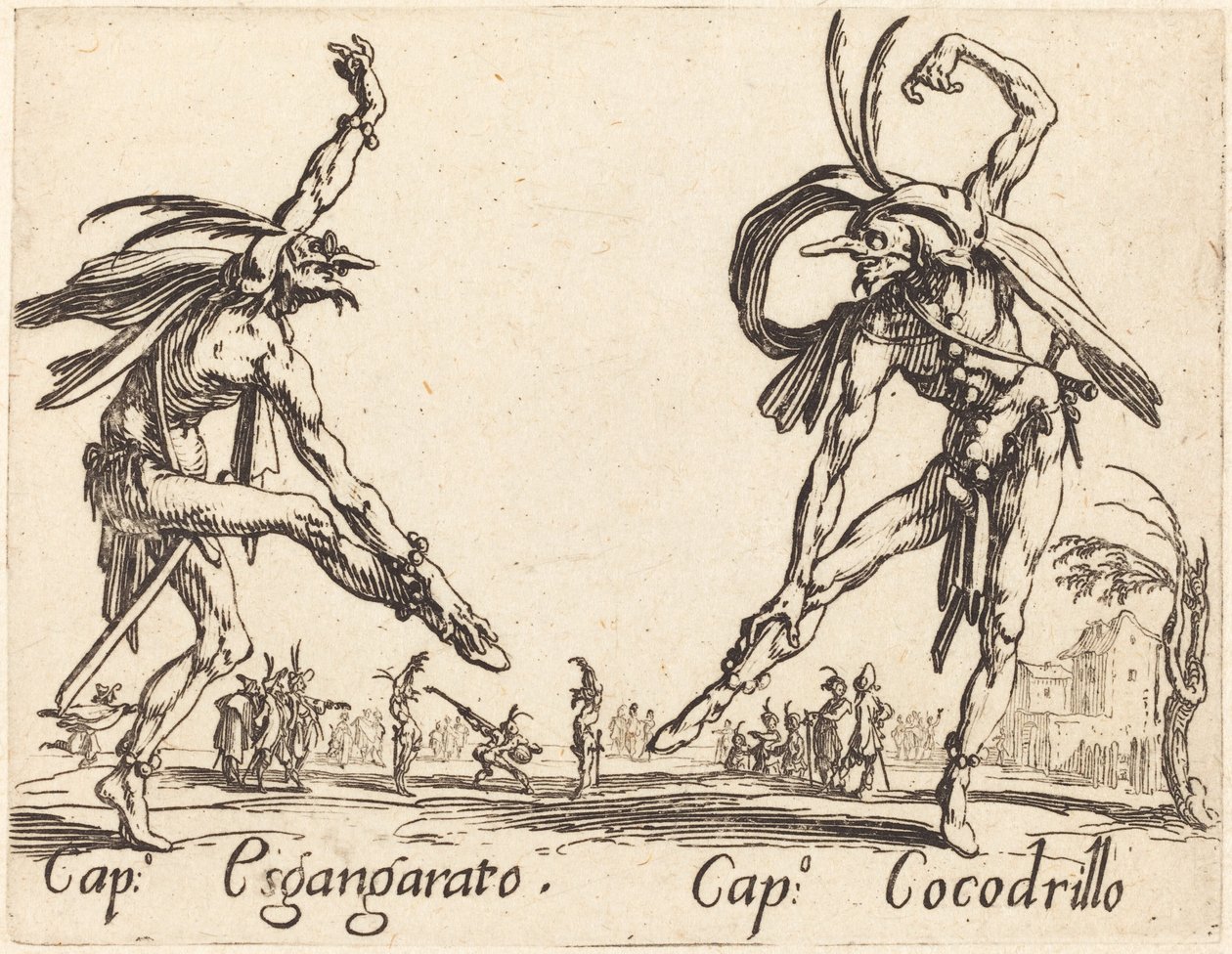 ingen Sgangherato og Cap. krokodille av Jacques Callot
