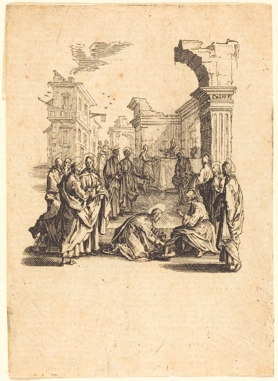Kristus som vasker apostlenes føtter av Jacques Callot