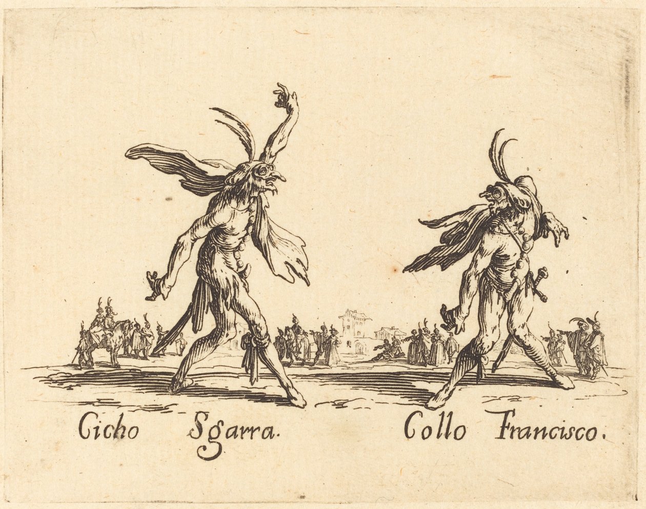 Cicho Sgarra og Collo Francisco av Jacques Callot