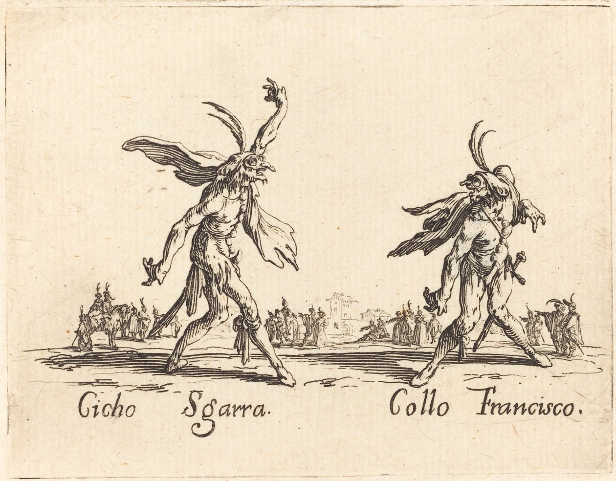 Cicho Sgarra og Collo Francisco av Jacques Callot