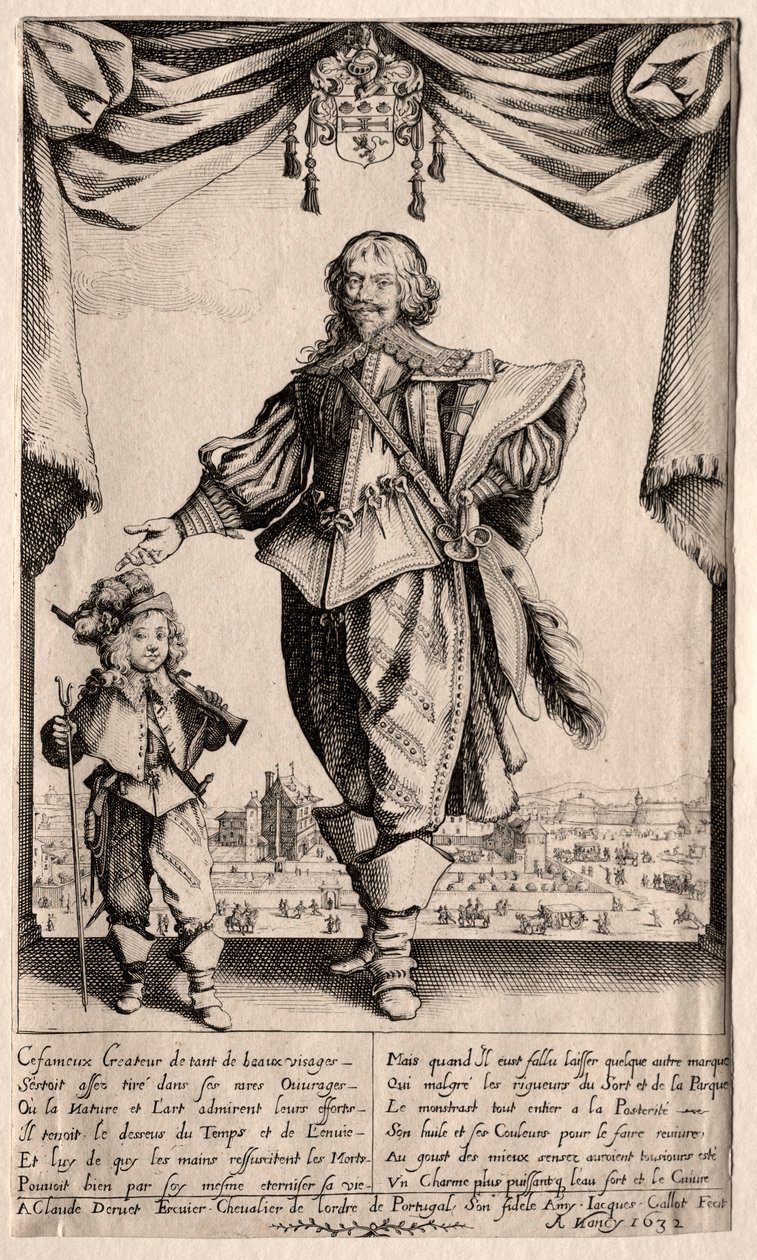 Claude Deruet og hans sønn, 1632. av Jacques Callot