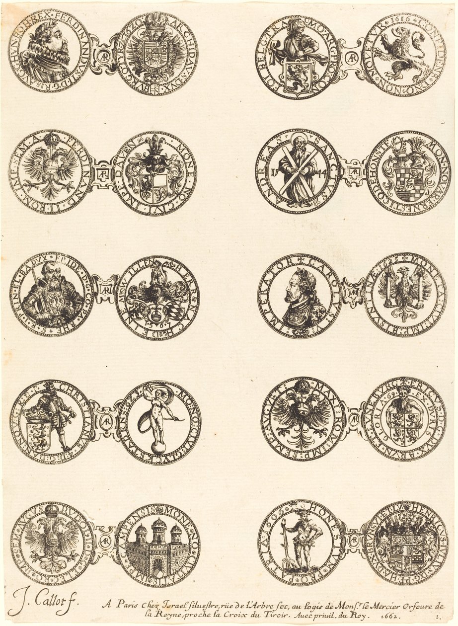 Mynter [plate 1] av Jacques Callot