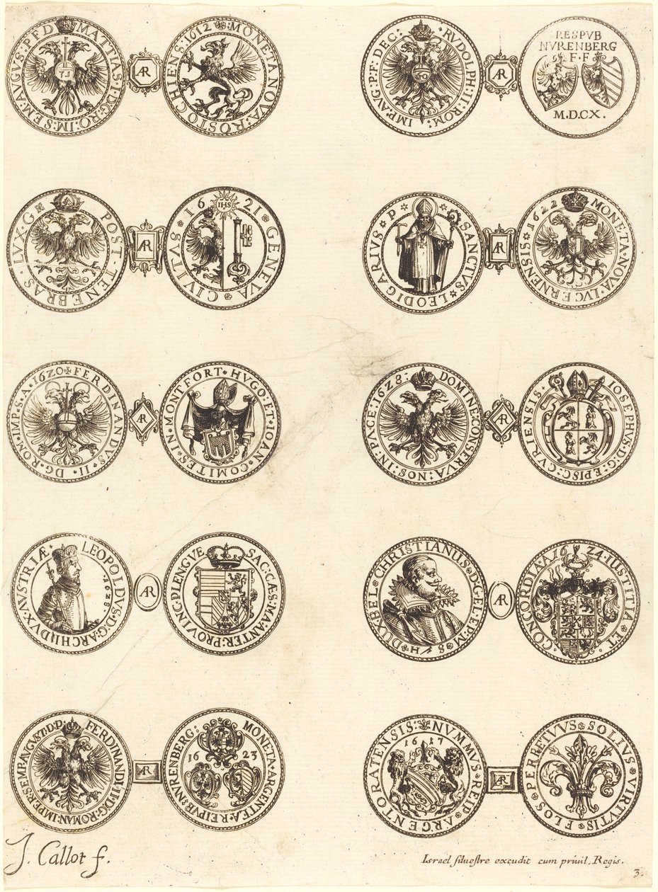 Mynter [plate 3]. av Jacques Callot