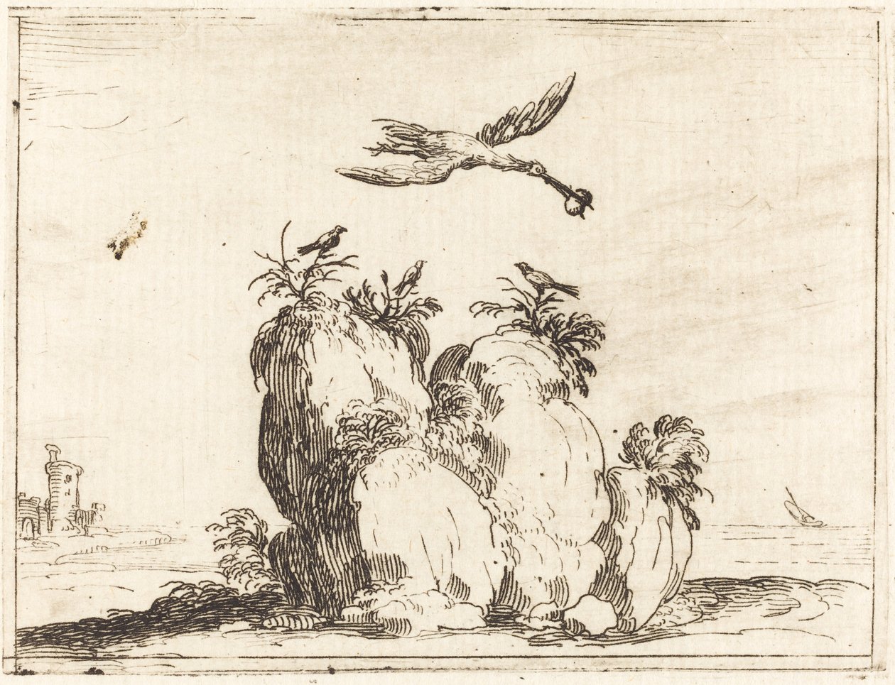 Crane Flying av Jacques Callot