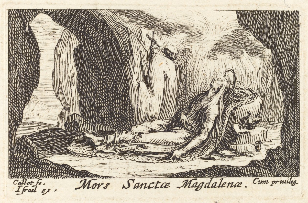 Magdalenas død. av Jacques Callot