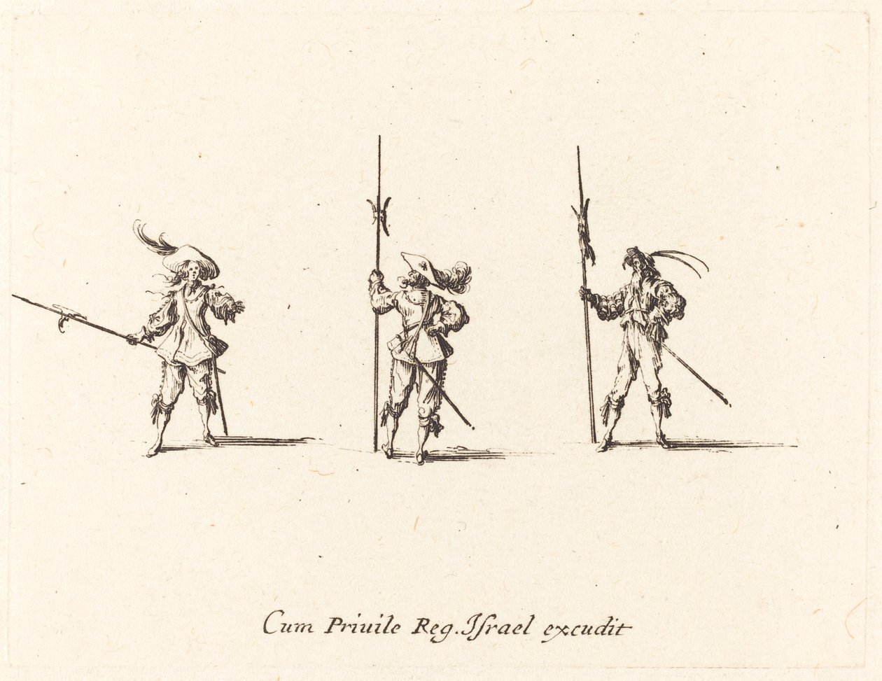 Bor med hellebarder av Jacques Callot