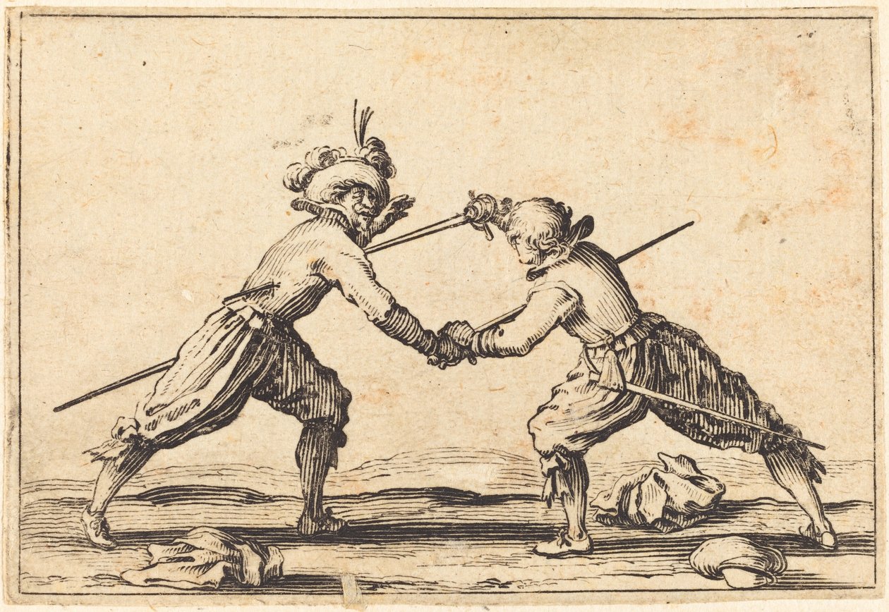 Duell med sverd av Jacques Callot