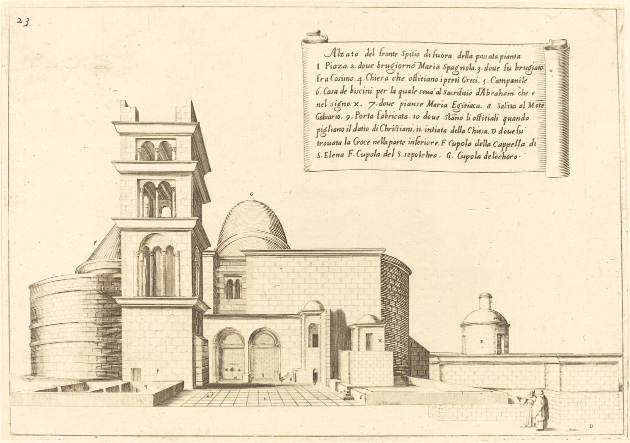 Høyde av en kirke av Jacques Callot