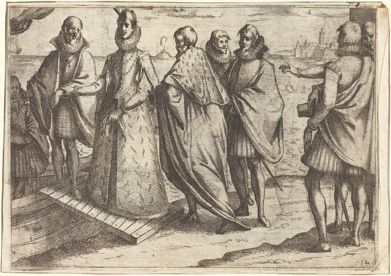 Ombordstigning i Genova [recto] av Jacques Callot
