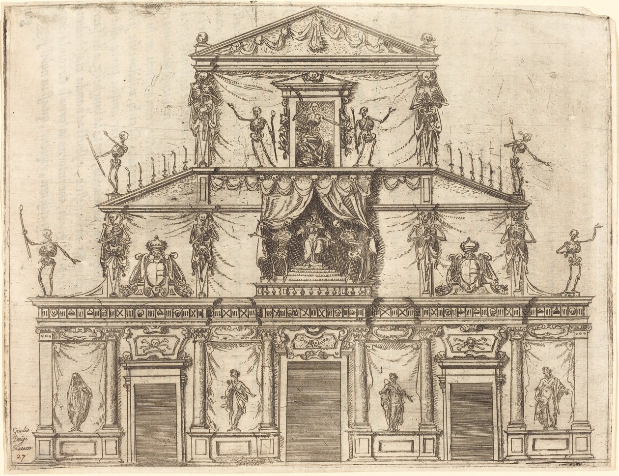 Fasade av San Lorenzo, Firenze av Jacques Callot
