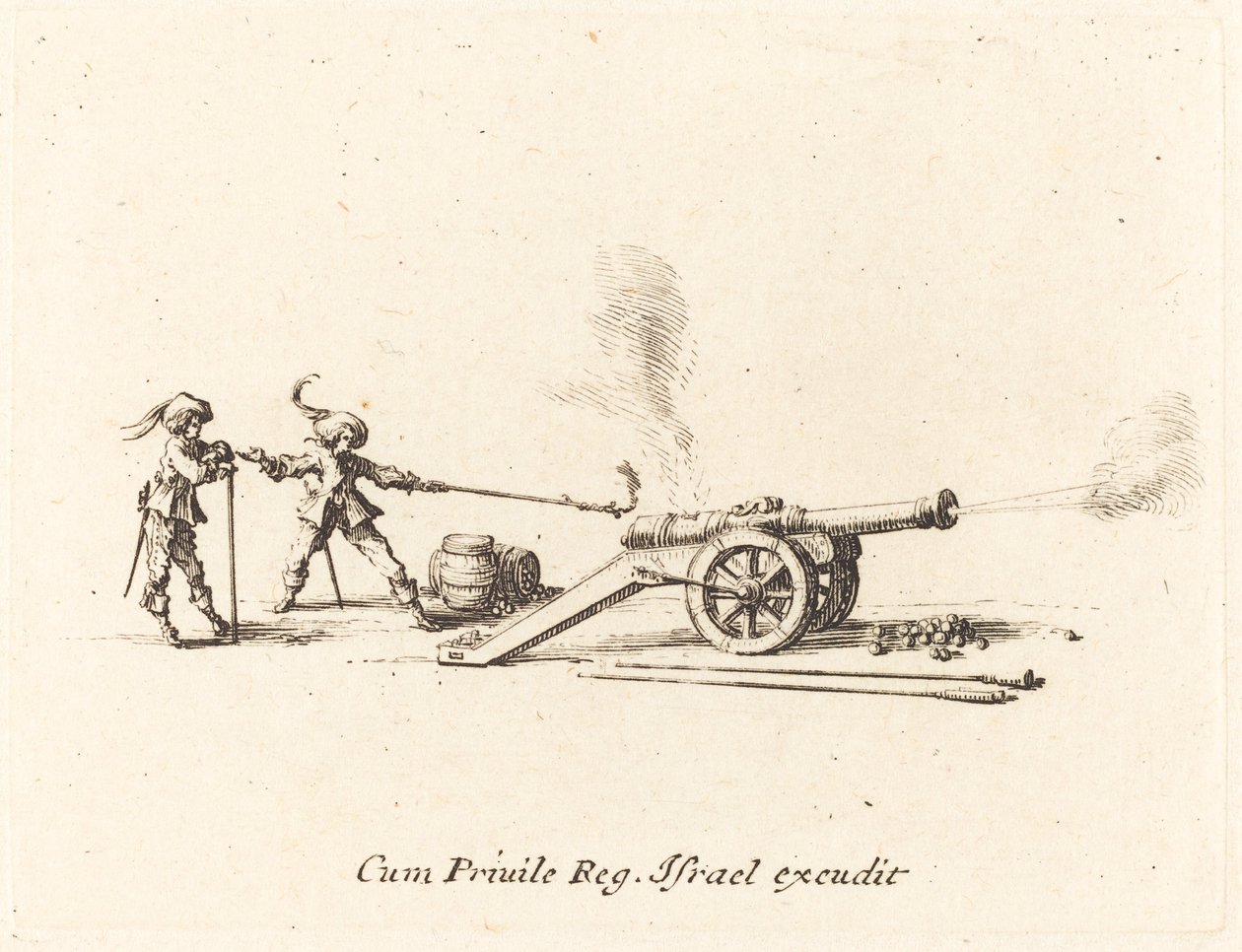 Avfyring av kanonen av Jacques Callot