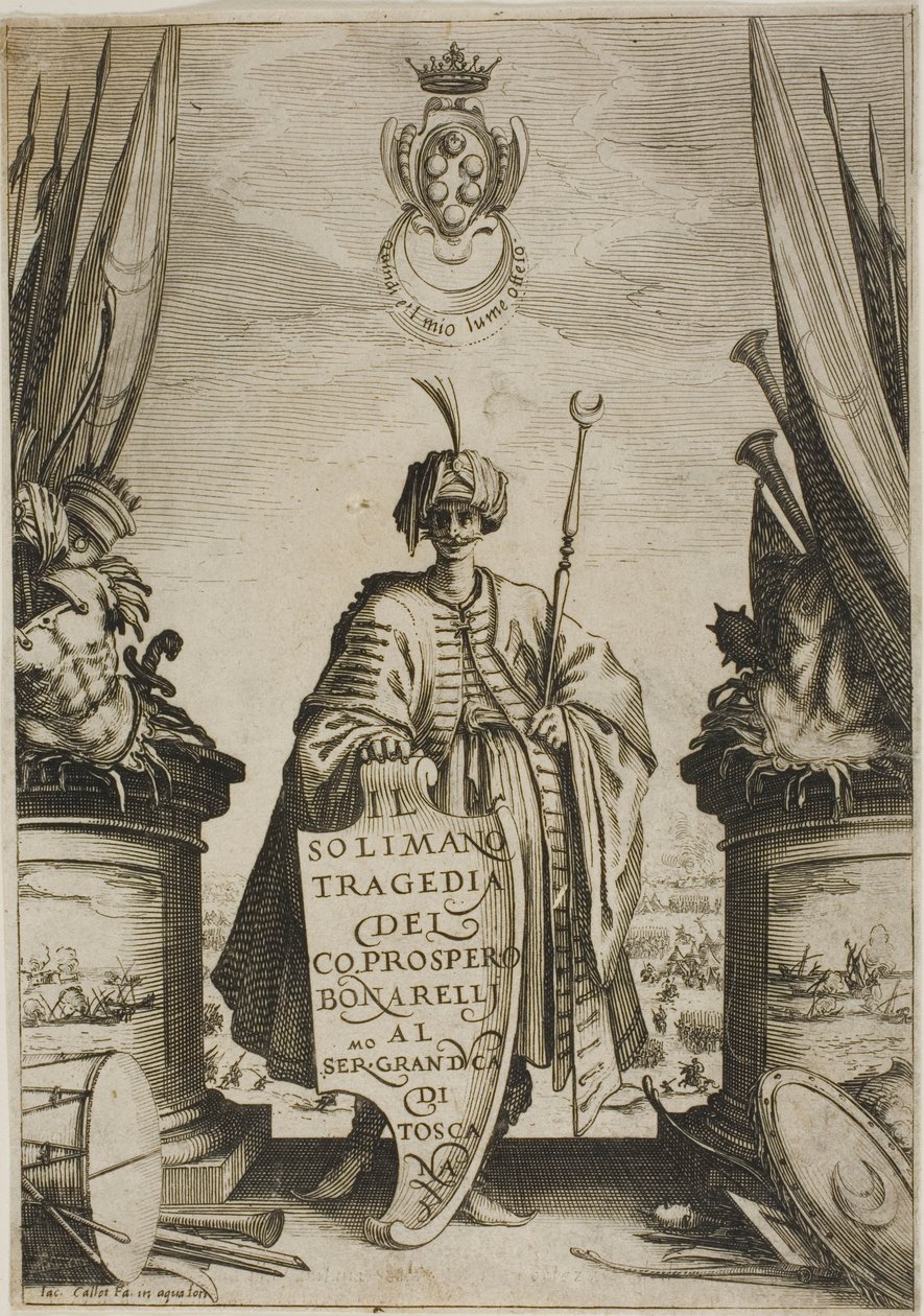 Frontispice, fra Solimano av Jacques Callot