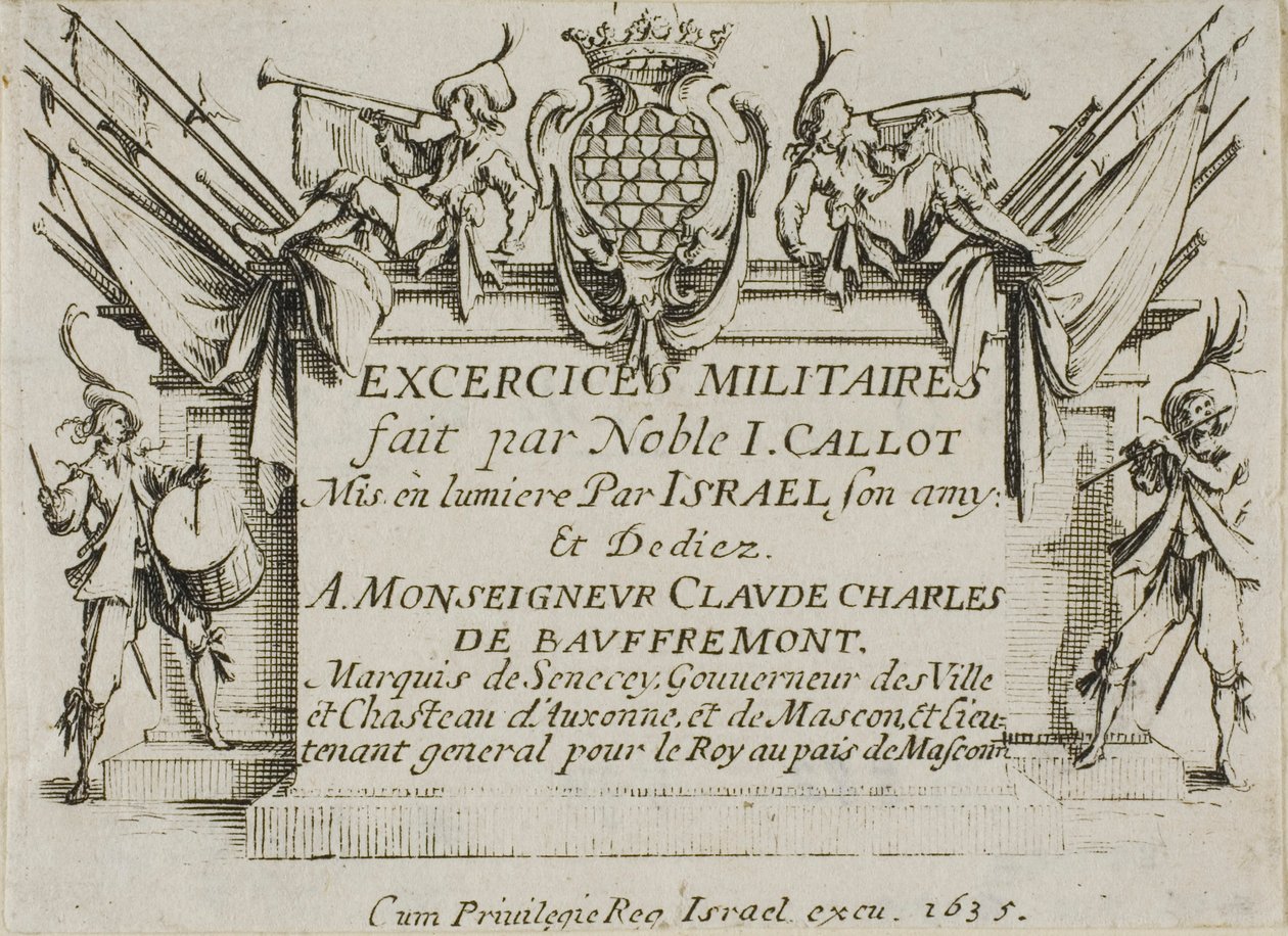 Frontispice, fra The Military Exercises av Jacques Callot