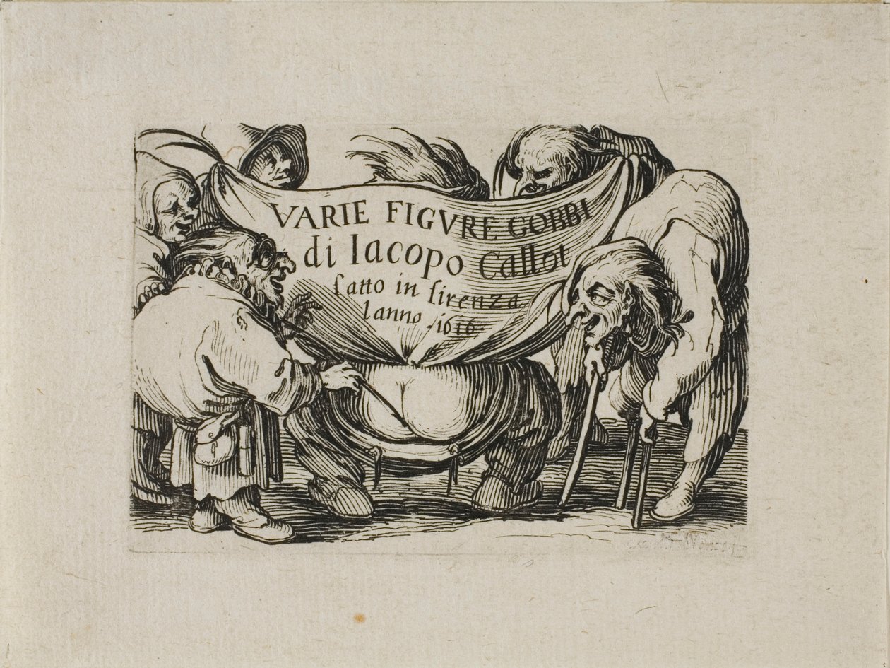 Frontispice, fra Varie Figure Gobbi av Jacques Callot