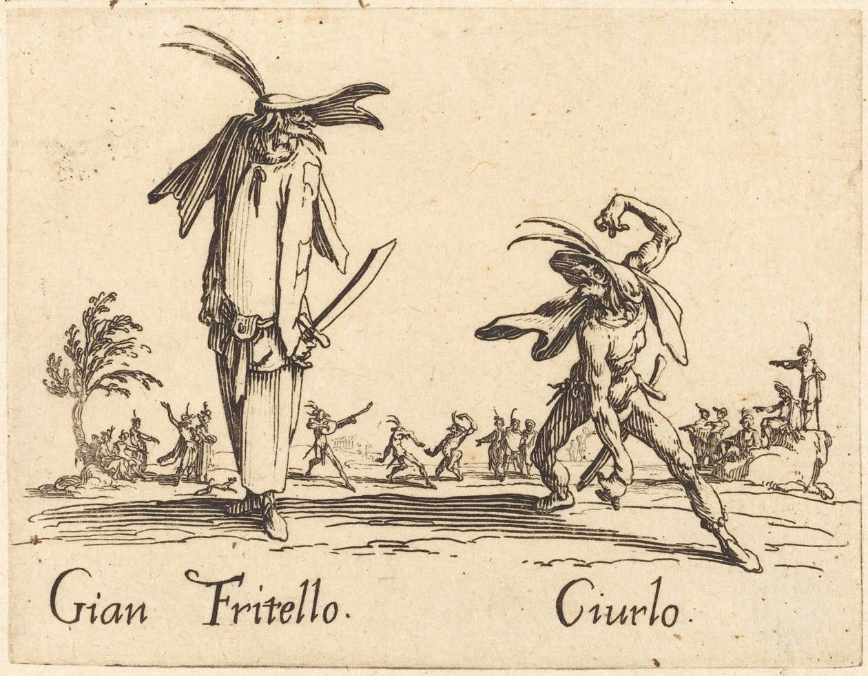 Gian Fritello og Ciurlo av Jacques Callot