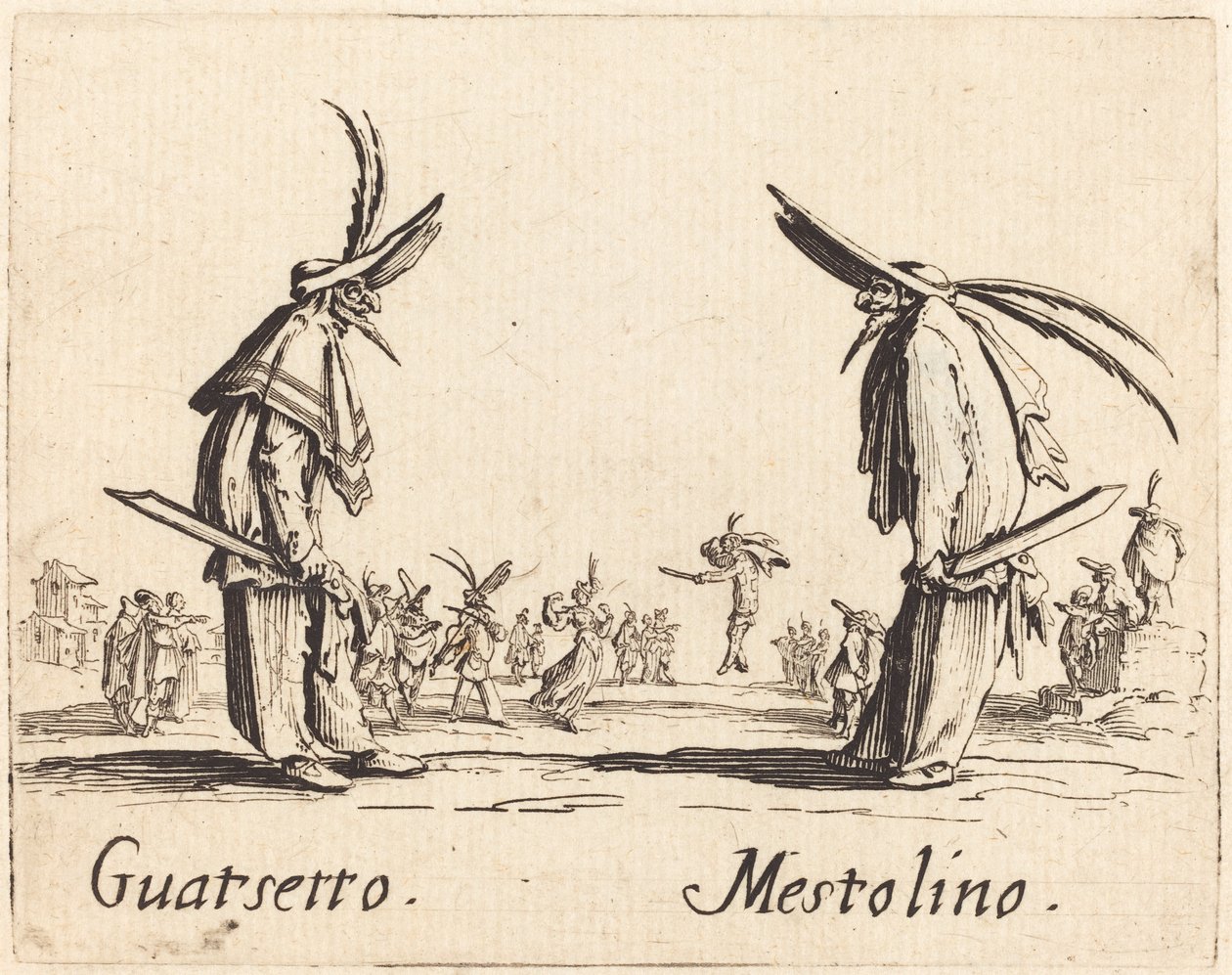 Guatsetto og Mestolino av Jacques Callot