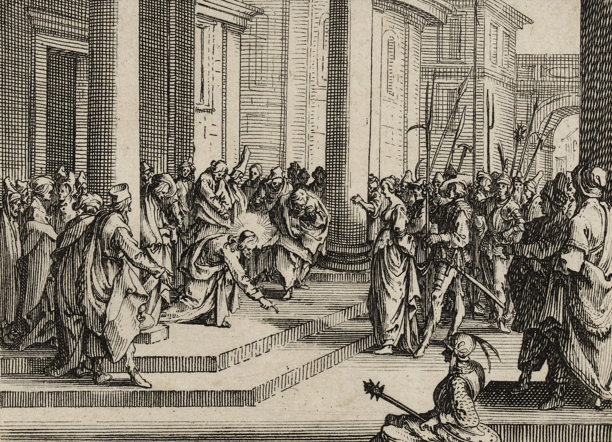 Jesus og utroskapen, 1635 av Jacques Callot