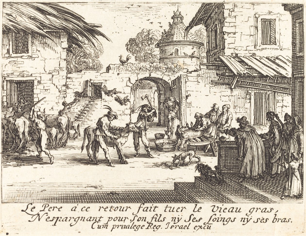 Å drepe den fete kalven av Jacques Callot