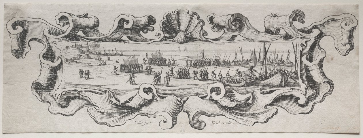 Landgang av troppene. av Jacques Callot