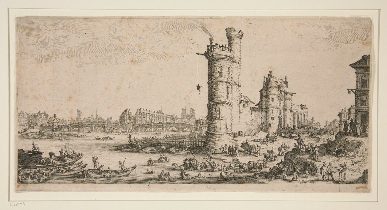 Pont Neuf, Paris av Jacques Callot