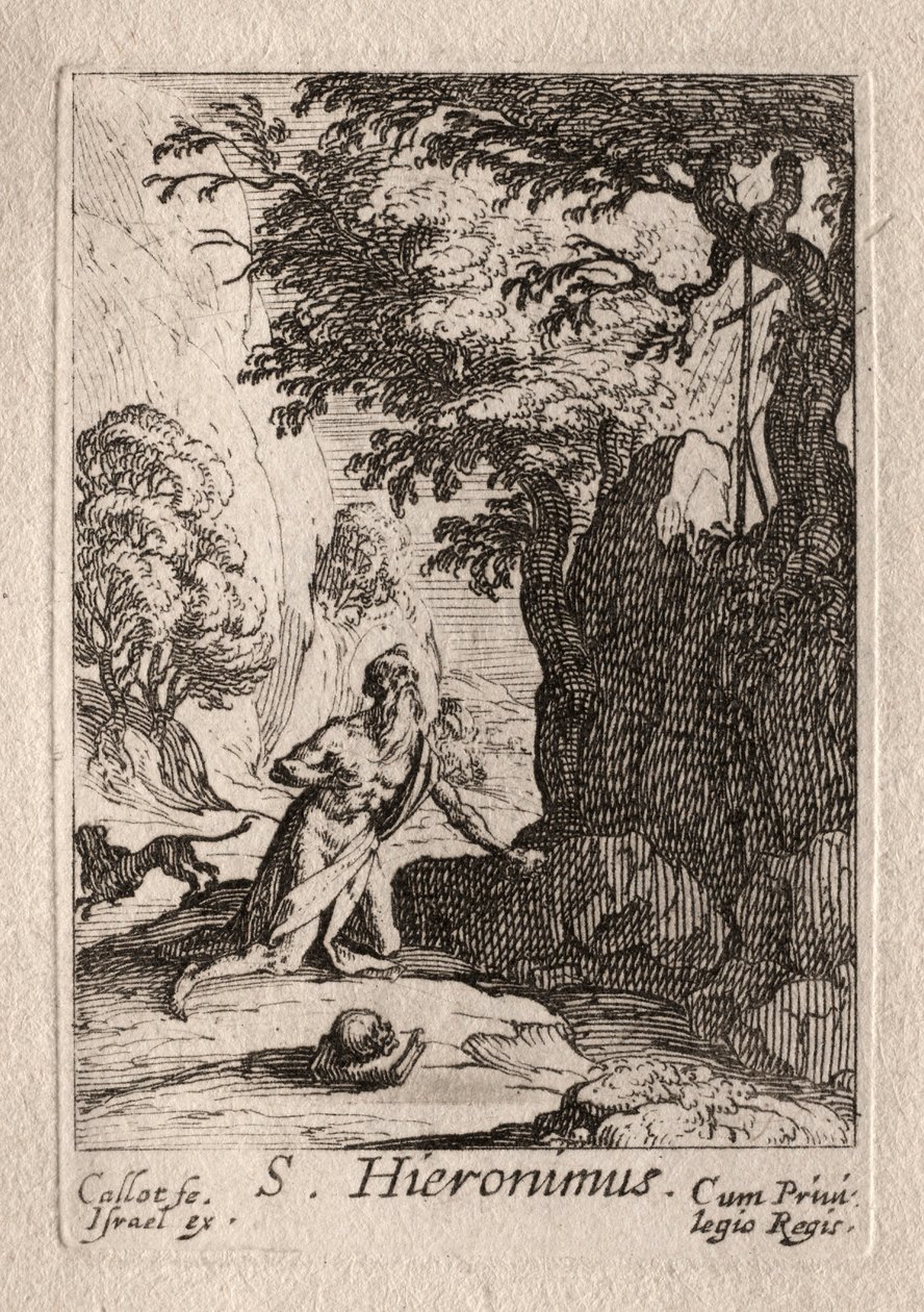 The Penitents: St. Jerome. av Jacques Callot