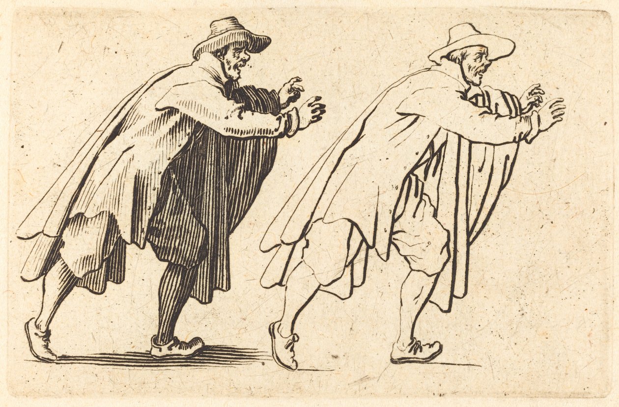 Mann som beveger seg brått, ca. 1622. av Jacques Callot