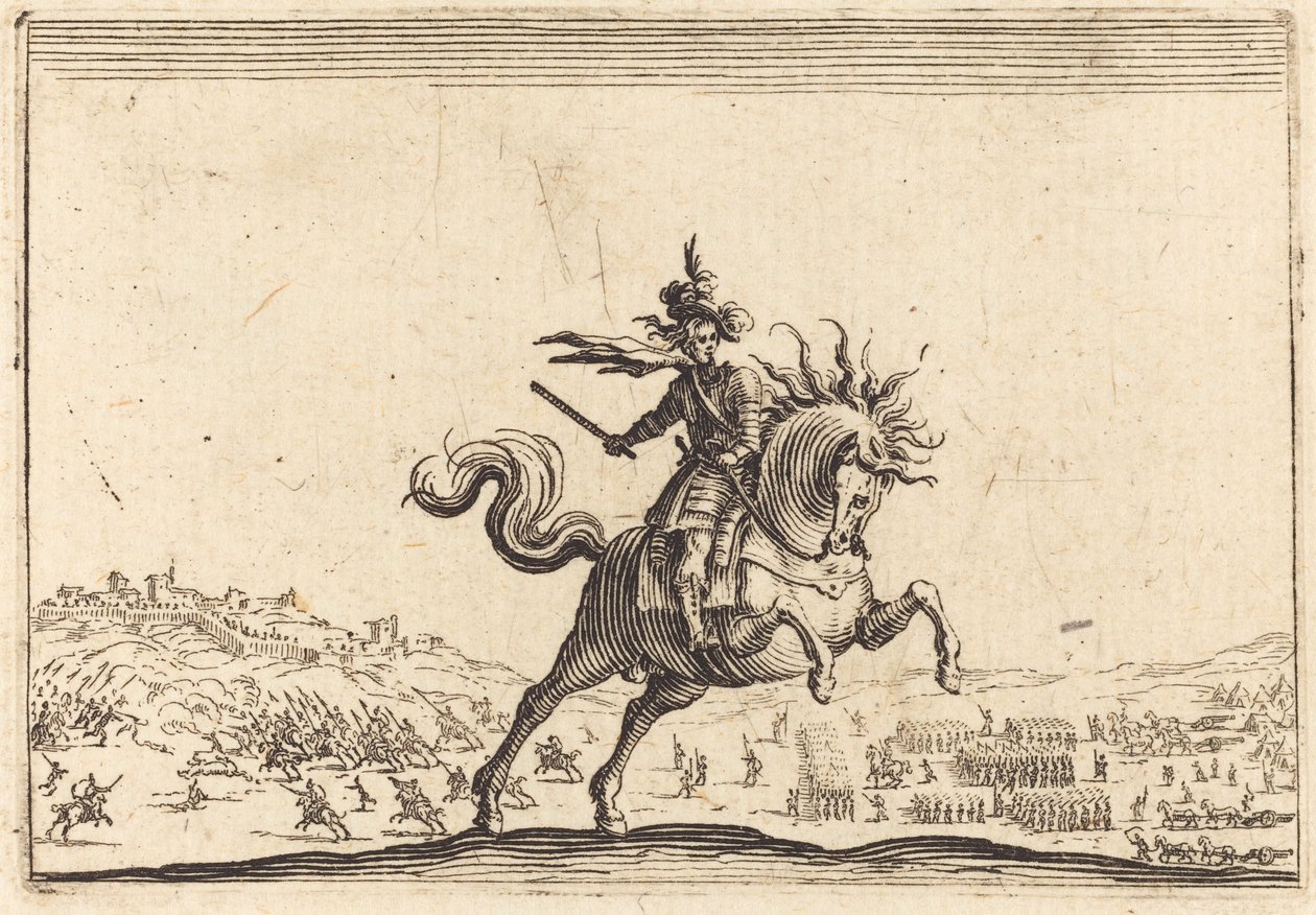 Militærsjef til hest av Jacques Callot