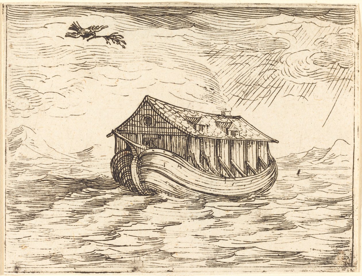 Noahs ark av Jacques Callot