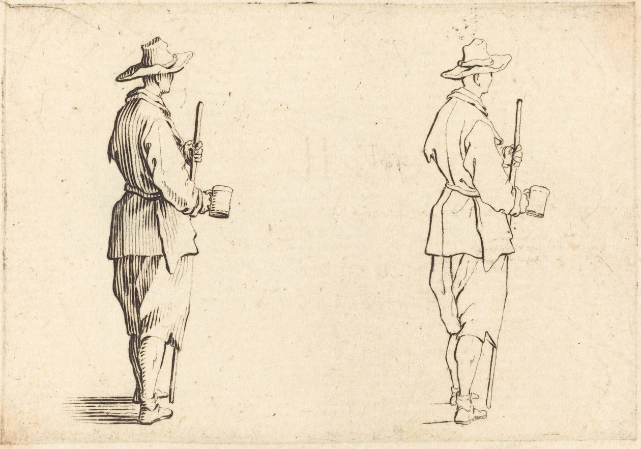 Bonde med en kopp av Jacques Callot