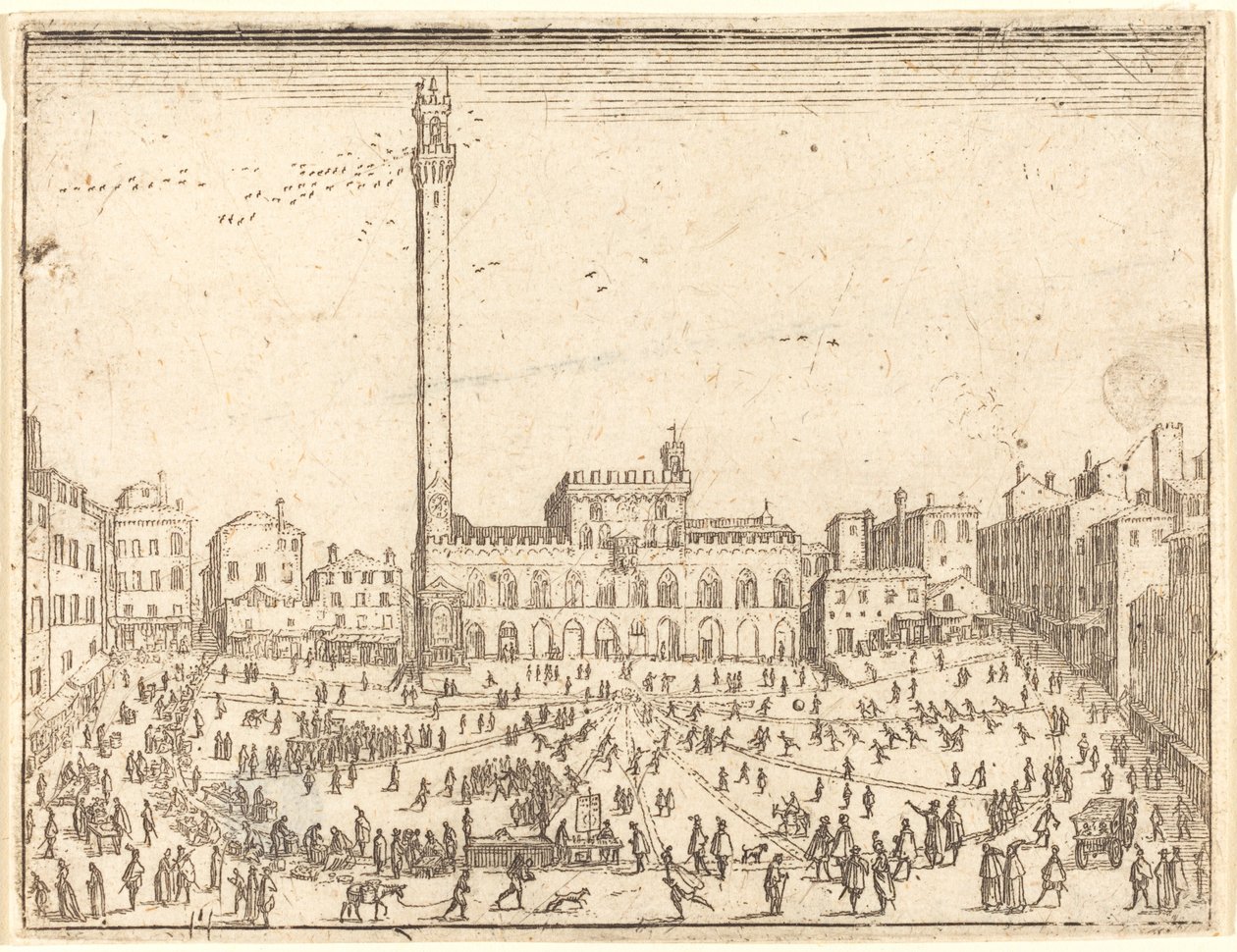 Public Square, Siena. av Jacques Callot
