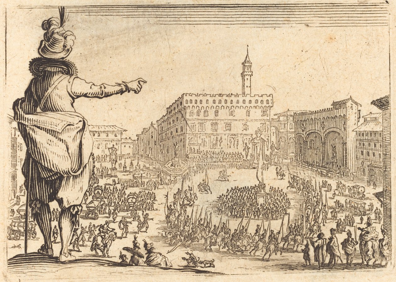 Piazza della Signoria, Firenze av Jacques Callot