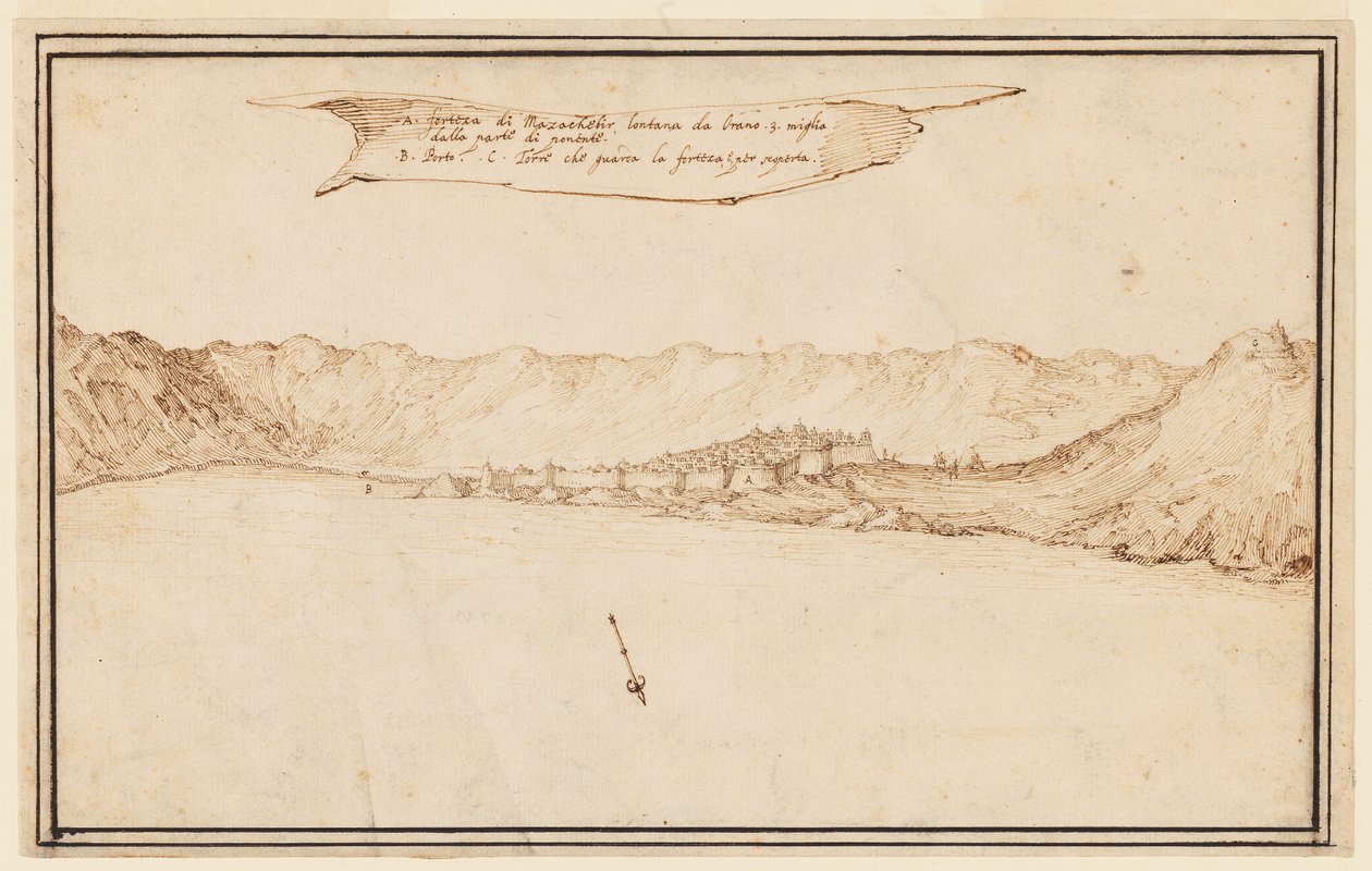 Planometrisk utsikt over Mazachebir av Jacques Callot