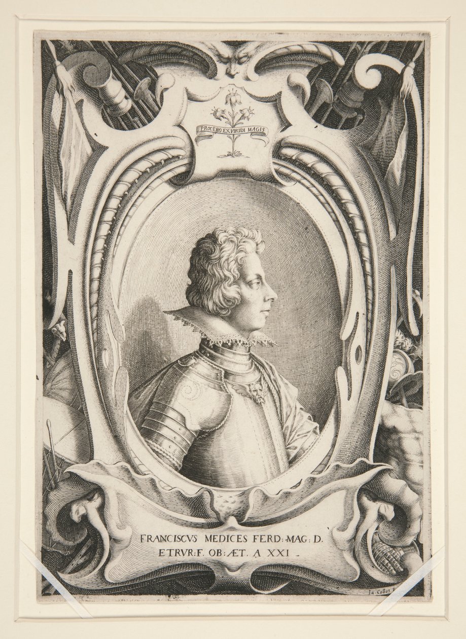 Portrett av Francois de Medicis av Jacques Callot