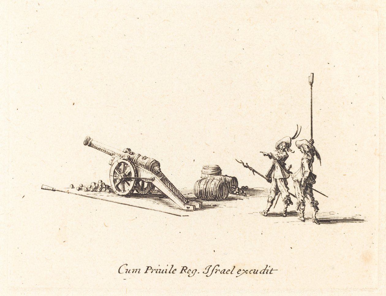 Forbereder på å skyte kanonen av Jacques Callot