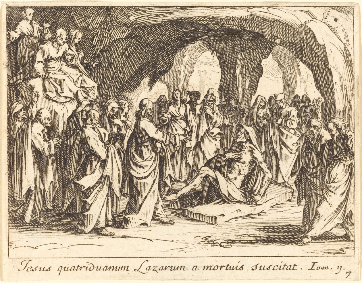 Oppdragelse av Lasarus av Jacques Callot