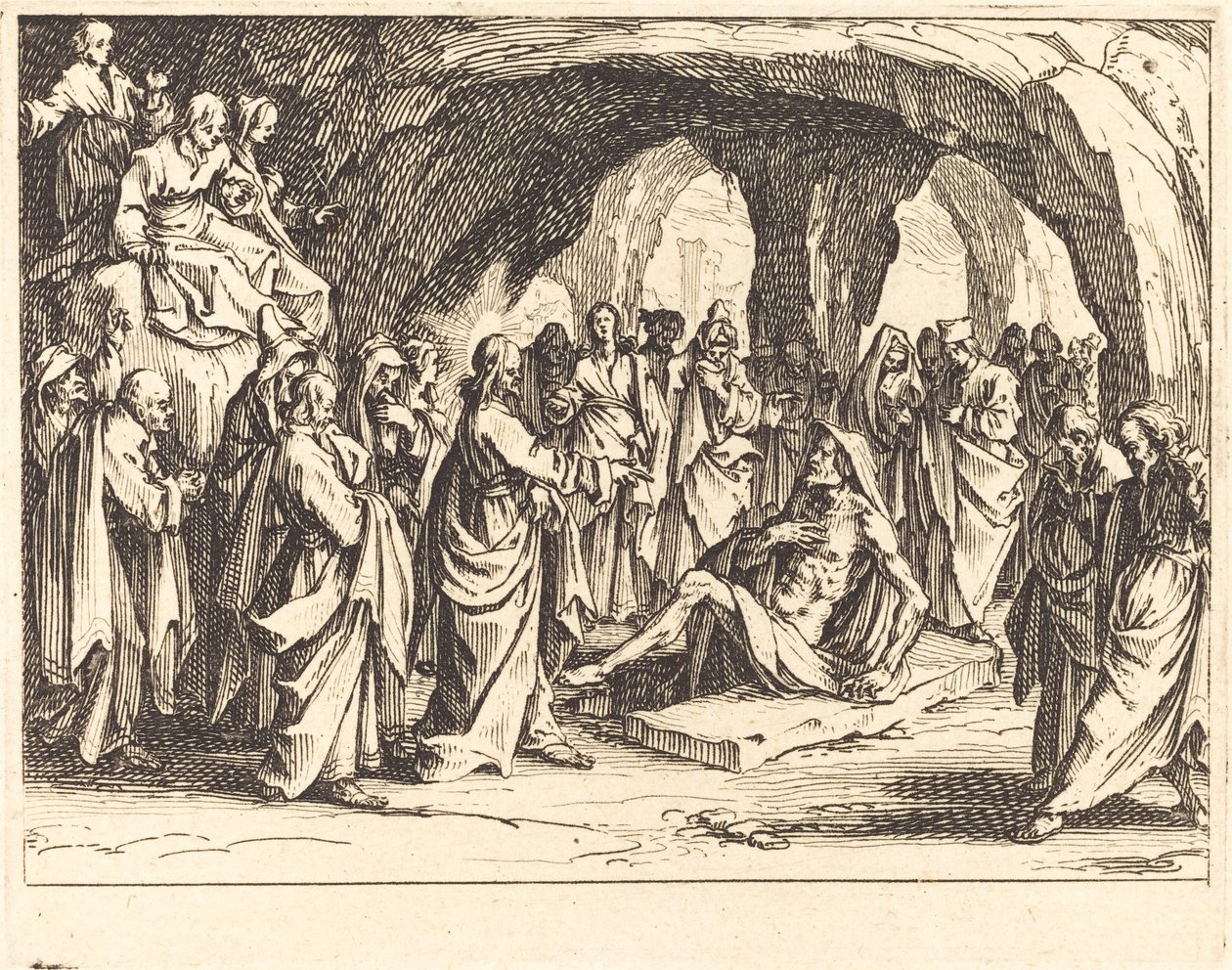 Oppdragelse av Lasarus av Jacques Callot