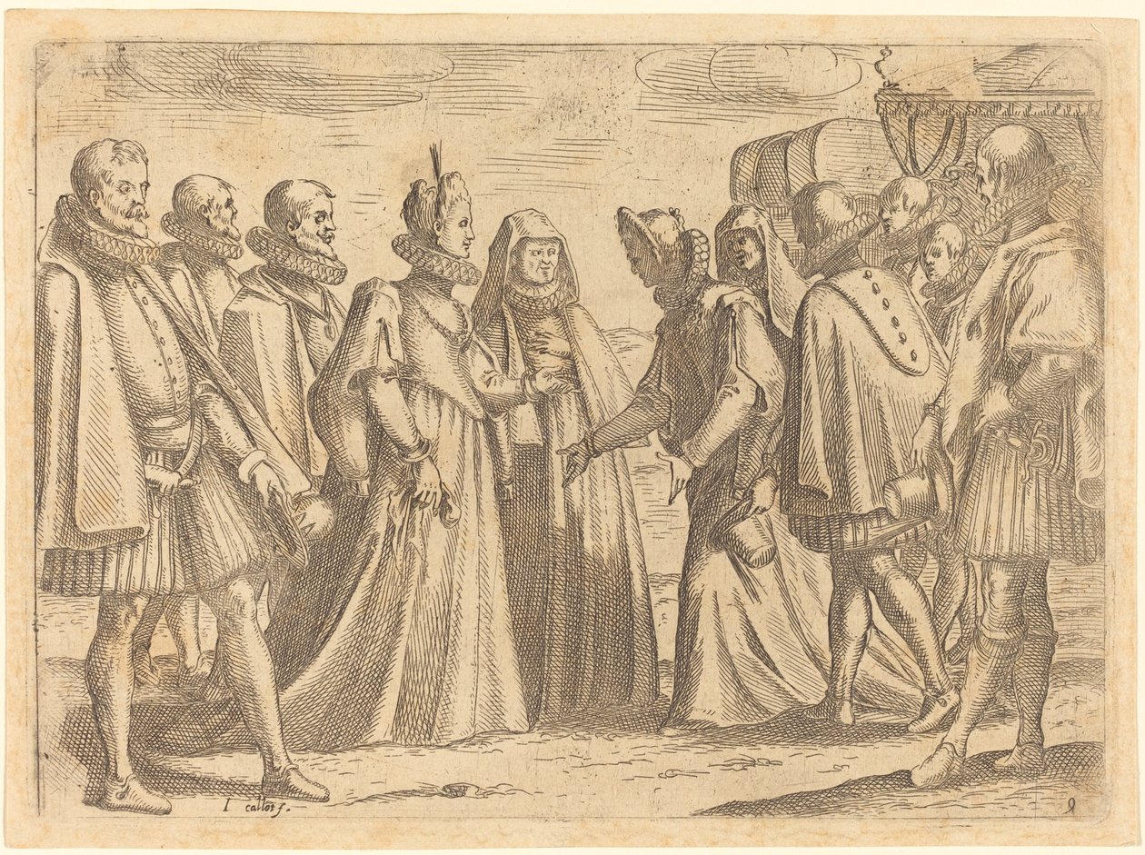 Resepsjon på Mantua av Jacques Callot