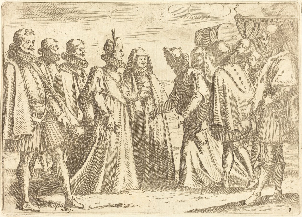 Resepsjon på Mantua av Jacques Callot