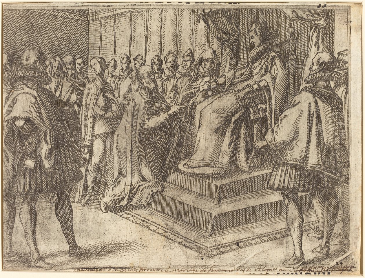 Mottak av Polens utsending [recto] av Jacques Callot